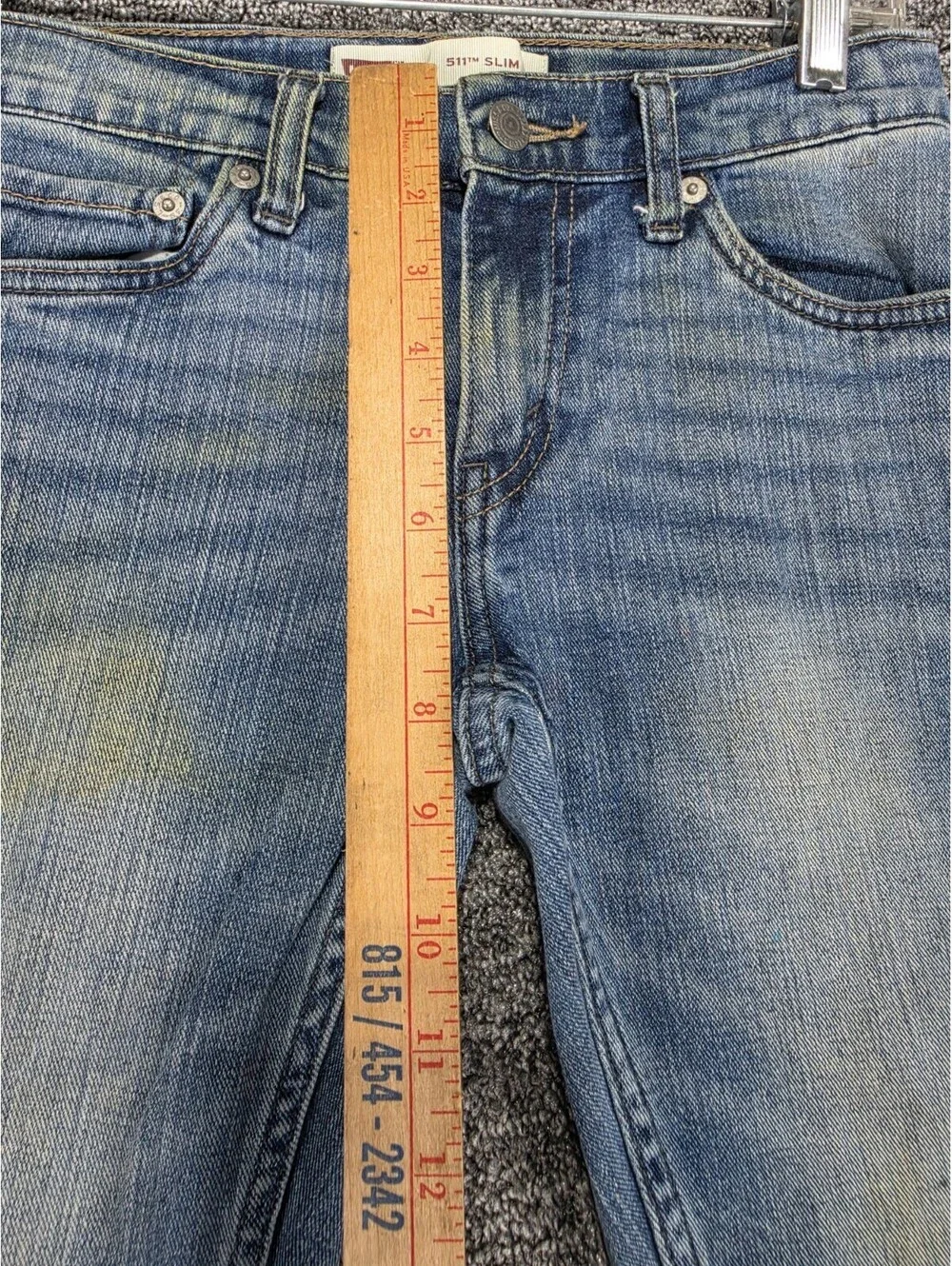 Levi's 511 Slim Fit Light Wash Blue Stretch Denim Jeans 5-Pocket Reg 10